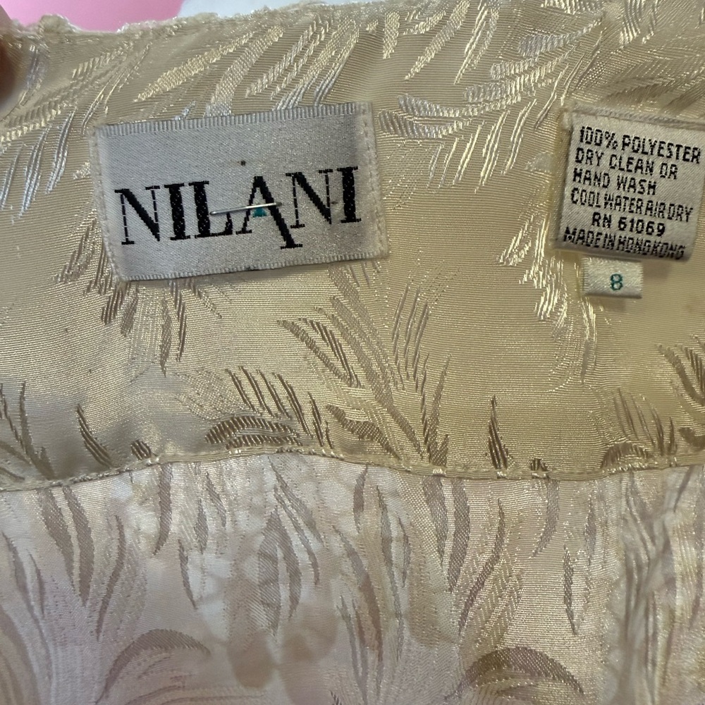Elegant Cream Wrap Dress with Button Detail - Picture 8 of 10
